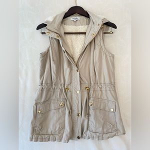 Faux Fur Lined Hooded Vest